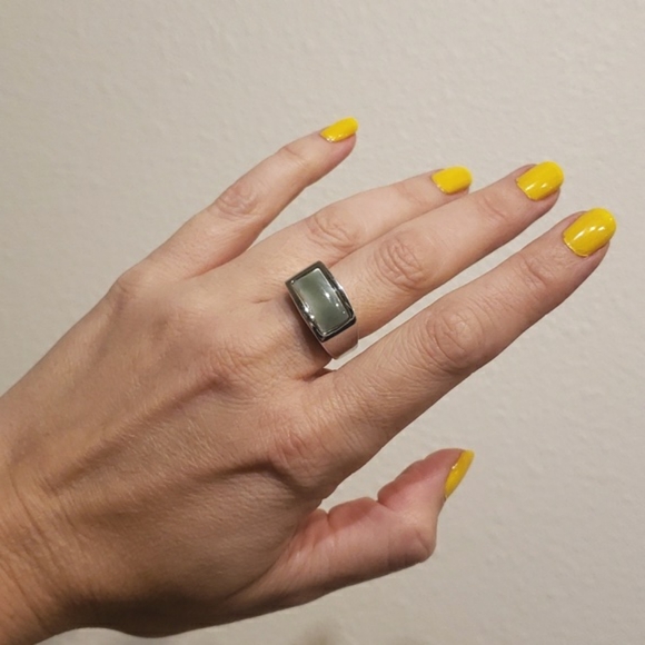 Lia Sophia Jewelry - Genuine Mother of Pearl rectangle shell. Lia Sophia ring. Approx size 7